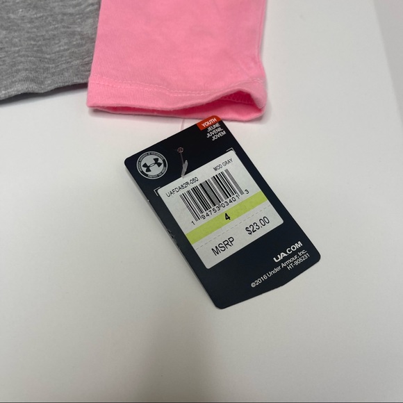 UNDER ARMOUR Girls Baseball Tee Shirt Size 4 - Picture 4 of 5